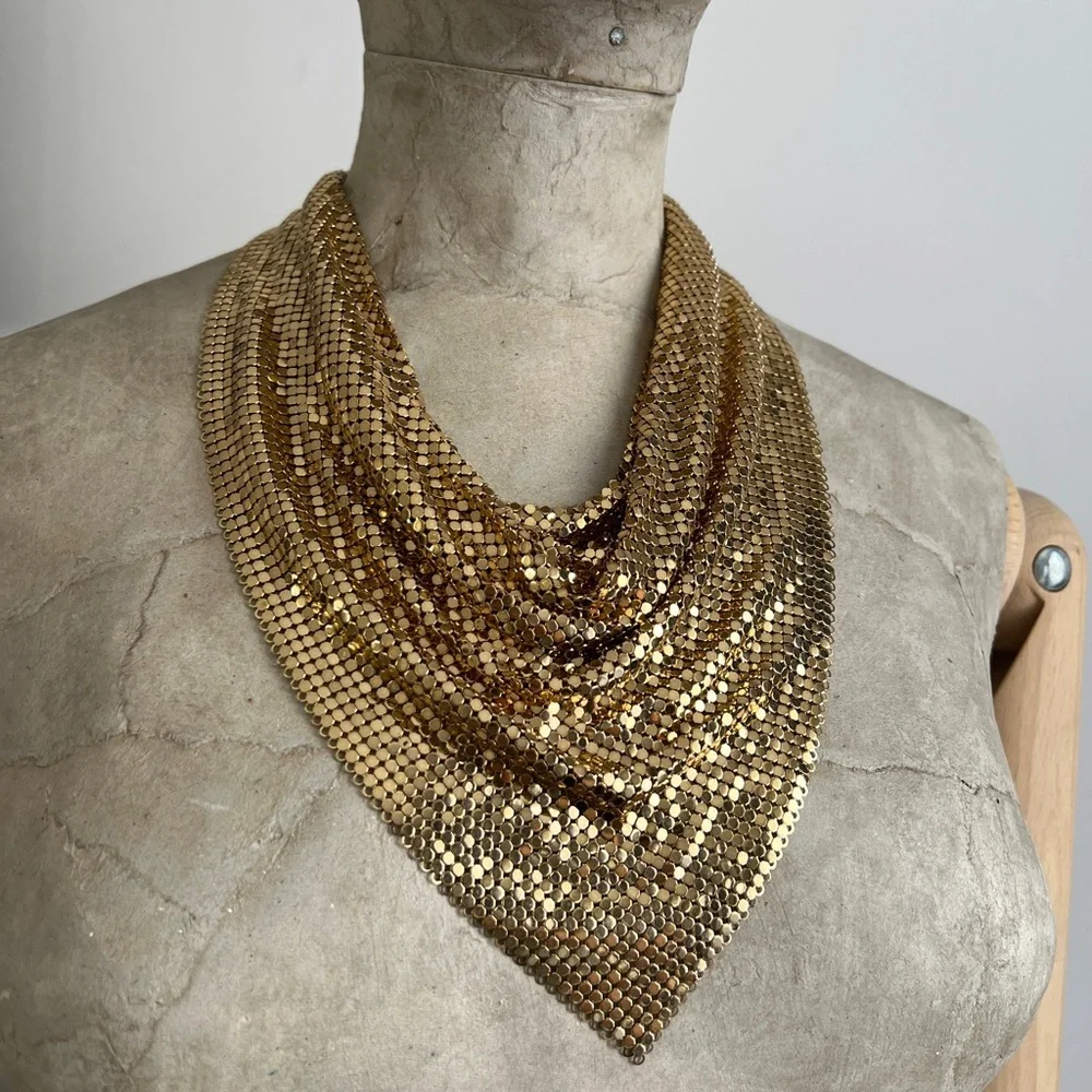 Vintage Whiting & Davis mech Necklace - Picture 9 of 10